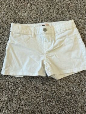 SO White Cotton Blend Girls' Casual Shorts
